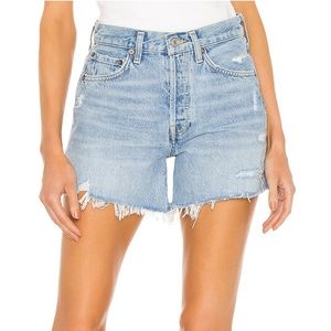Agolde Parker Long Vintage Cut Off Short in Swapmeet Size 25